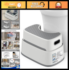 Toilet Stool Squat for Adults  Kids - Heavy Duty Anti-Slip Bathroom Step Stool