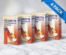   Nicorette Nicotine Gum 2mg Stop Smoking Aid - 400 Count Fruit Chill EXP 09/28