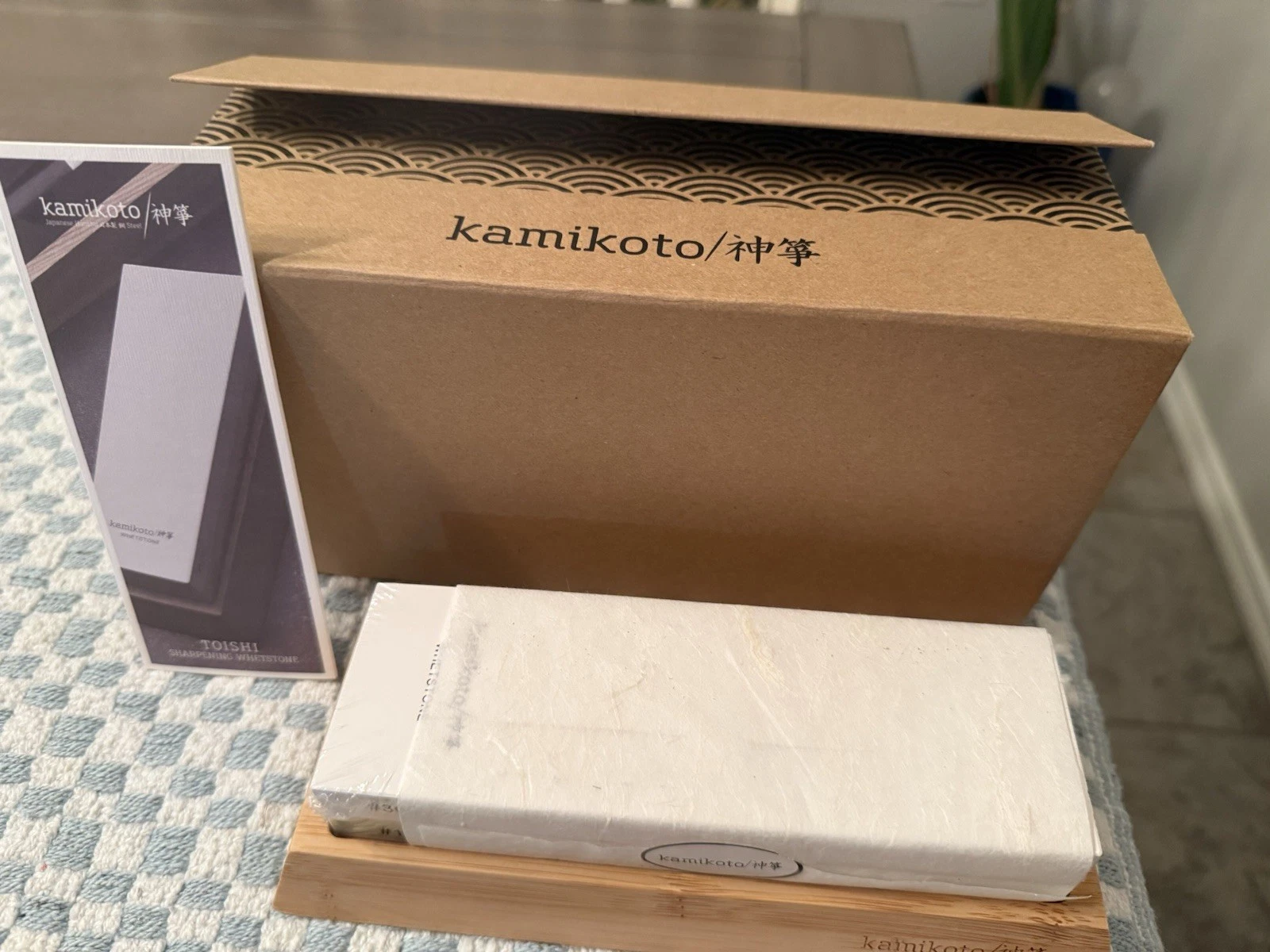 NEW Kamikoto Togishi Japanese Whetstone 1000/3000 Grit Knife Sharpening Stone