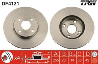 2 X Bremsscheibe TRW DF4121 FüR Mazda MX-5 I MX-5 II