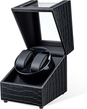 Remontoir per Orologio Automatico in Pelle, Scatola per Orologi a Doppia Rotazio