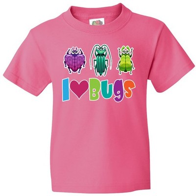 Inktastic I Love Bugs Youth T-Shirt Heart Beetles Childs Kids Bug Lover Insect