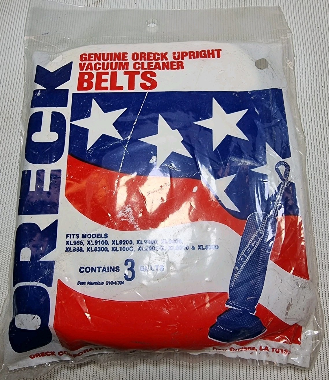 GENUINE ORECK XL Upright Vacuum Cleaner Belt Set (3x Belts) Original Spare Part