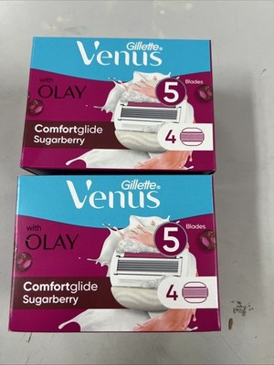 Gillette Venus ComfortGlide + Olay Sugarberry Razor Refill Blades 8-Count Pack