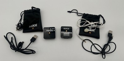 Rode Wireless GO Black Wireless Microphone System Transmitter Receiver
