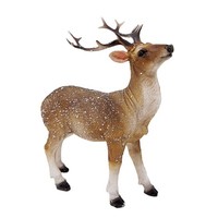 Dekofigur Hirsch Winterzeit Stehend H. 24Cm Natur Braun Geeist Formano W25