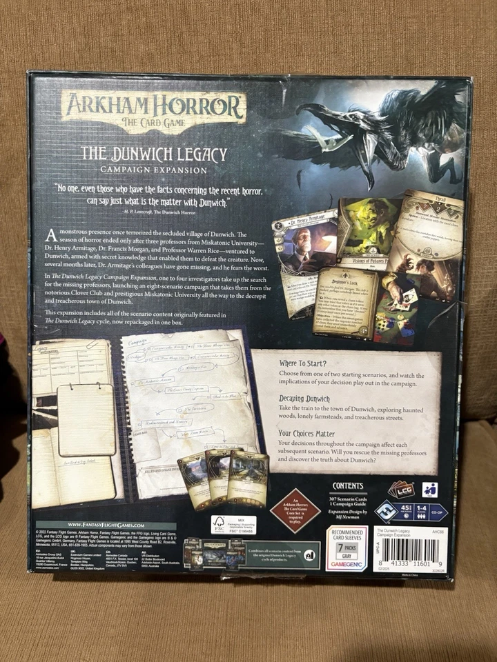 The Dunwich Legacy Campaign Expansion Arkham Horror The Card Game. Open Box New - Image 2 of 4