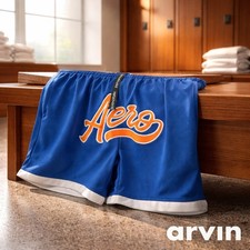 A ropostale boys Blue Athletic Mesh Shorts Drawstring Elastic Waist Summer