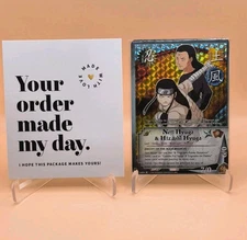 Naruto CCG/TCG - Neji Hyuga & Hizashi Hyuga - Kaleido Foil - Bandai - 1st Ed