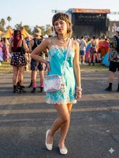 Victorias Secret Slip Dress Womens M Lace Trim Coquette Sabrina Carpenter Y2K