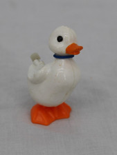 Vintage TOMY Wind Up Duck Toy White Orange Feet Macao Animal Kids Figure Small