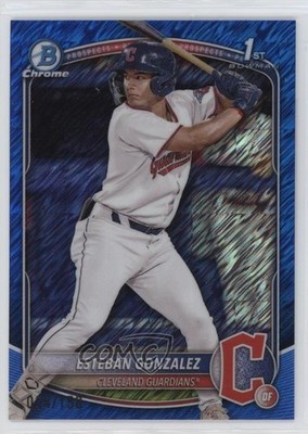 2025 Bowman Chrome Prospects Blue Shimmer Refractor /150 Esteban Gonzalez 1k9t