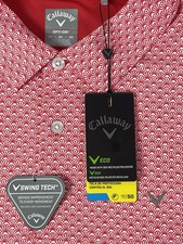 Callaway Opti-Dri Lychee SWING TECH Men's 2XL Golf Shirt UPF 50 NWT