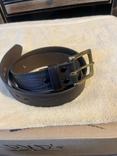 Wrangler Dark Brown Tooled Leather Belt with Buckle and Concho Size 40