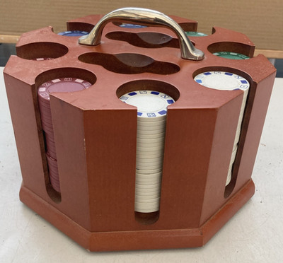 VINTAGE MICHAEL GRAVES DESIGN DREHBARES POKER-CHIP-KARUSSELL