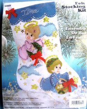 Design Works ANGEL Felt Stocking KIT 5068  VINTAGE USA SEALED KIT SWEET 