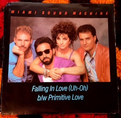 Miami Sound Machine, Falling In Love (Uh-Oh) ~ 1986 Epic 7'' picture sleeve only