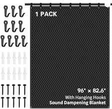 96  x80  Sound Dampening Studio Acoustic Blanket/Noise Cancel/Moving/Light Blockr