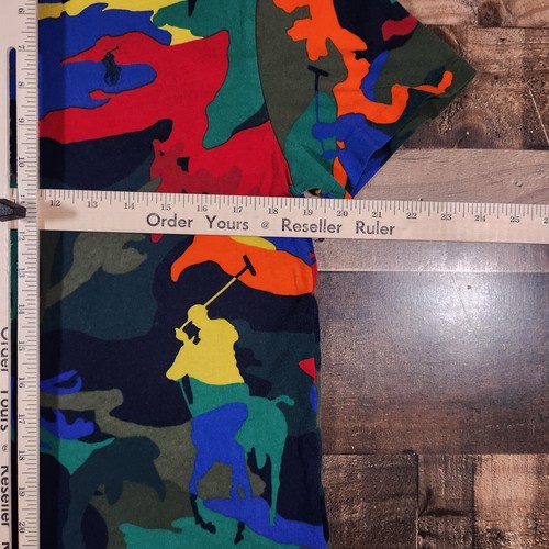 Polo Ralph Lauren Camo Shirt Boys Small Colorful Pony All Over Print - Picture 5 of 11