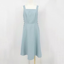 Shein Blue Midi Dress 4 Button Side Pockets Cottagecore Summer Coastal Grandma