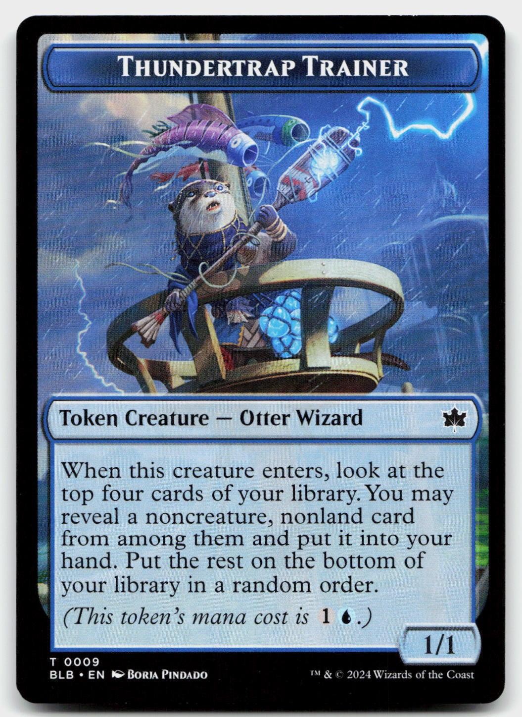 Thundertrap Trainer Token 9 Token Bloomburrow MTG Near Mint