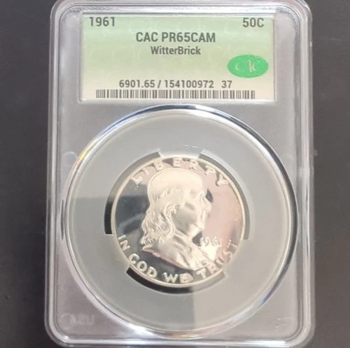 1961 Franklin Half Dollar CAC PR65CAM Proof Uncirculated Philadelphia