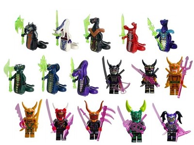 16pc Minifigure Ninjago Serpentine Constrictai Hypnobrai Building blocks  Set