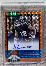 2025 Topps Chrome Nico Collins 1990 Auto Orange Geo Refractor /25 Texans