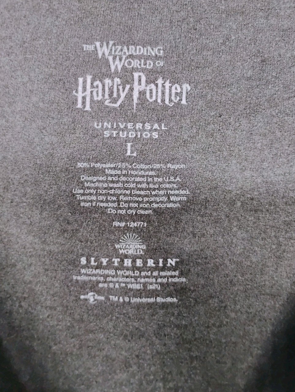 Slytherin Female LARGE Jewel Crystal Charcoal Gray Wizarding World Harry Potter