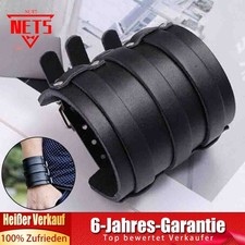 Herren Lederarmband Breit Leder Echtleder Armband Armreif Manschette Verstelbare