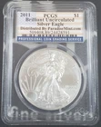 2011 US Silver Eagle - 1 oz .999 Fine Silver - PCGS BU -591