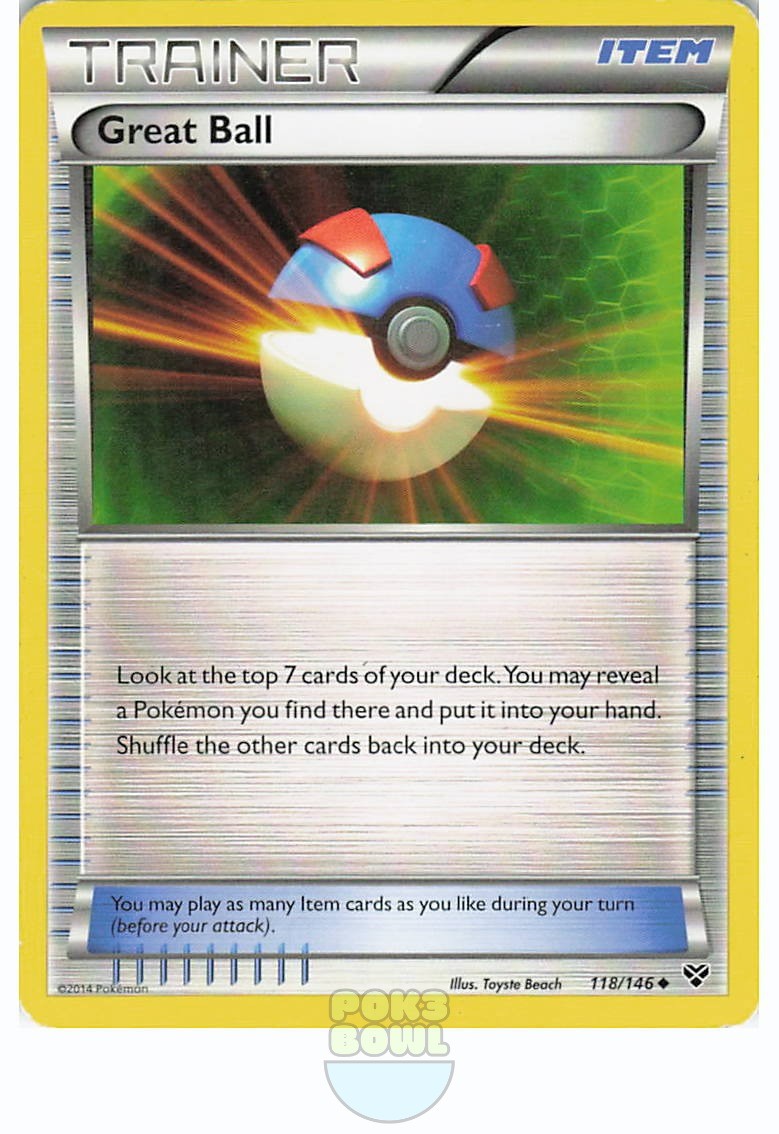 Great Ball 118/146 Uncommon 2014 Pokemon XY Base Set Toyste Beach LP