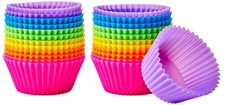 Amazon Basics Reusable Silicone Baking Cups, Non-Stick, BPA Free, Dishwasher Saf