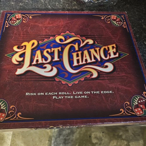 VTG 1995 Last Chance Board Game Milton Bradley Dice Rolling Game Near Complete