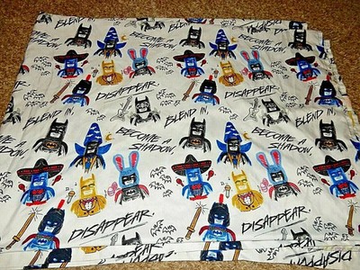 8H !WOW! BATMAN Lego Microfiber Twin Flat Bed Sheet {Fabric}