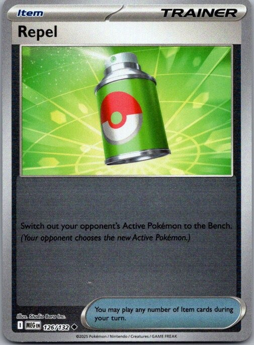 Repel 126/132 Uncommon Mega Evolution Pokemon Reverse Holo Lightly Played