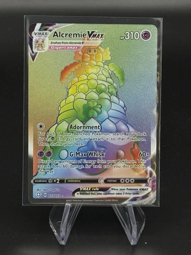 Alcremie VMAX 73/72 Rainbow Rare Shining Fates Pokemon TCG NM