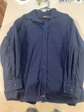 Jesse James Industrial Work Wear Long Sleeve Shirt West Coast Choppers XL Blue