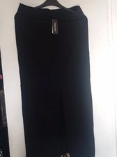 BNWT Boohoo Black Cargo Maxi Skirt  - Utility Style Long Skirt with Front Slit
