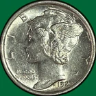 1920-S Mercury Dime Choice Almost Uncirculated AU+ Coin #41702
