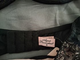 NWT Agent Provocateur VERONICA Pink And Black Lace Bra & Garter