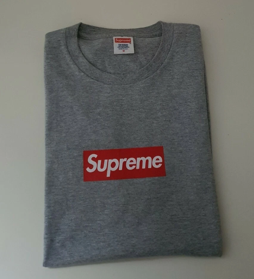 SS14 Supreme 20th Anniversary Box logo tee heather grey T shirt M medium Rare