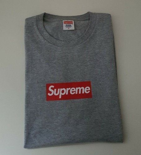 SS14 Supreme 20th Anniversaire Boite T-Shirt Gris Bruyère T-shirt M Rare - Photo 1 sur 10