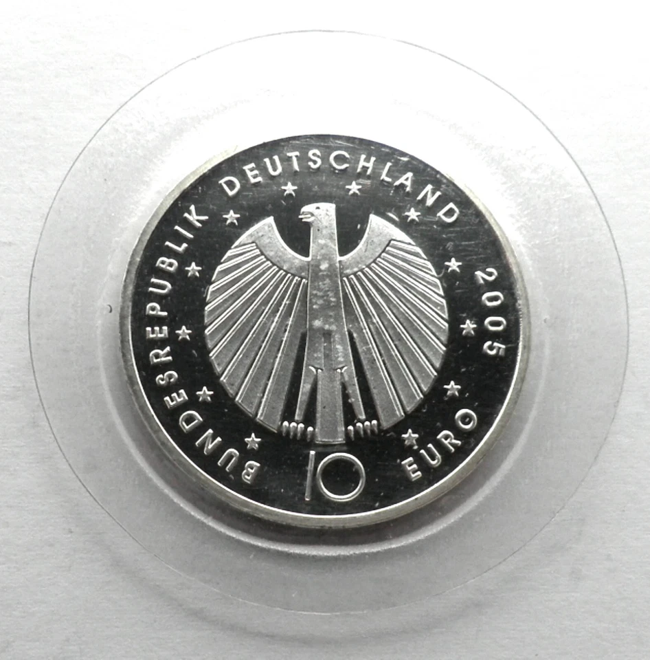 GERMANY 10 EURO 2005 D Silver BU KM#243 FIFA 2006 World Cup, Sealed. B1 - Image 2 of 4