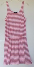 Gap NWT Women's S M Coral Stripe Slub Knit Tank Dress or Beach Cover Up