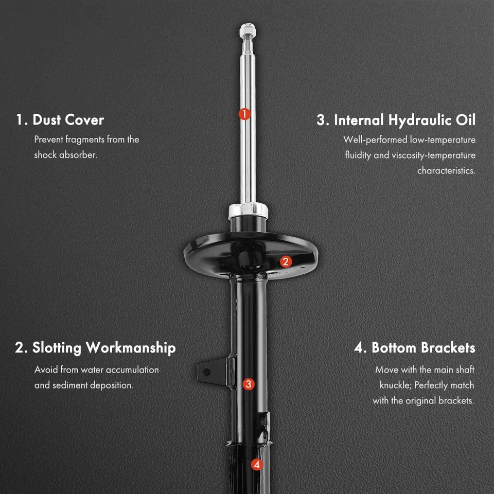 2x Rear Left & Right Shock Absorber for Lexus RX300 1999 2000 2001 2002 2003 FWD - Image 3 of 4