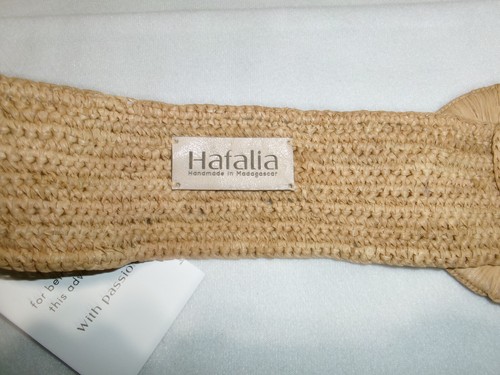 H820 HAFALIA Womens Rina Raffia Belt @ 40 inches total length - Picture 2 of 5