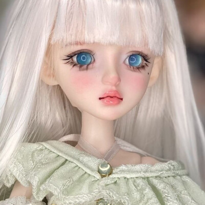 Lange Gerade Weiße Haar BJD Puppe 1/6 28cm Ball Joint Weibliche Kinder Geschenk