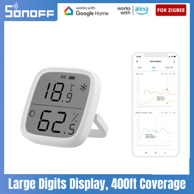 2024 NEW Sonoff Zigbee Smart Switch SNZB-02D Home Temperature & Humidity Sensor