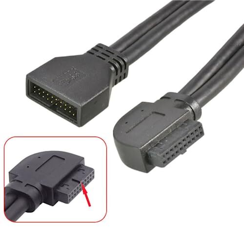 Chenyang USB 3.0 20Pin 19Pin Motherboard 90 Degree Left Angled Extension (f9E)